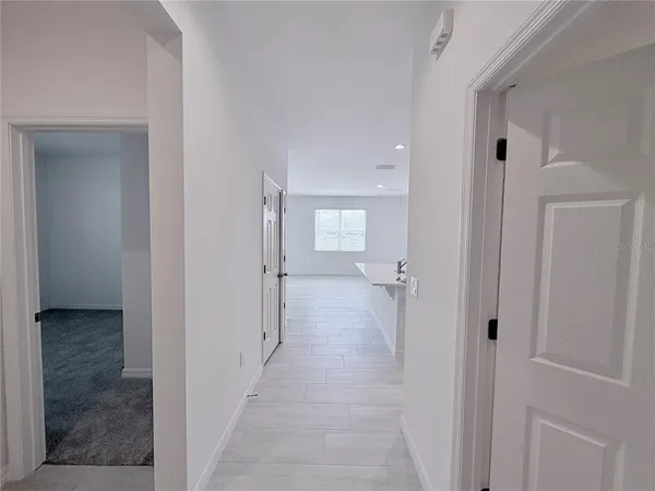 a view of a hallway with a elevator
