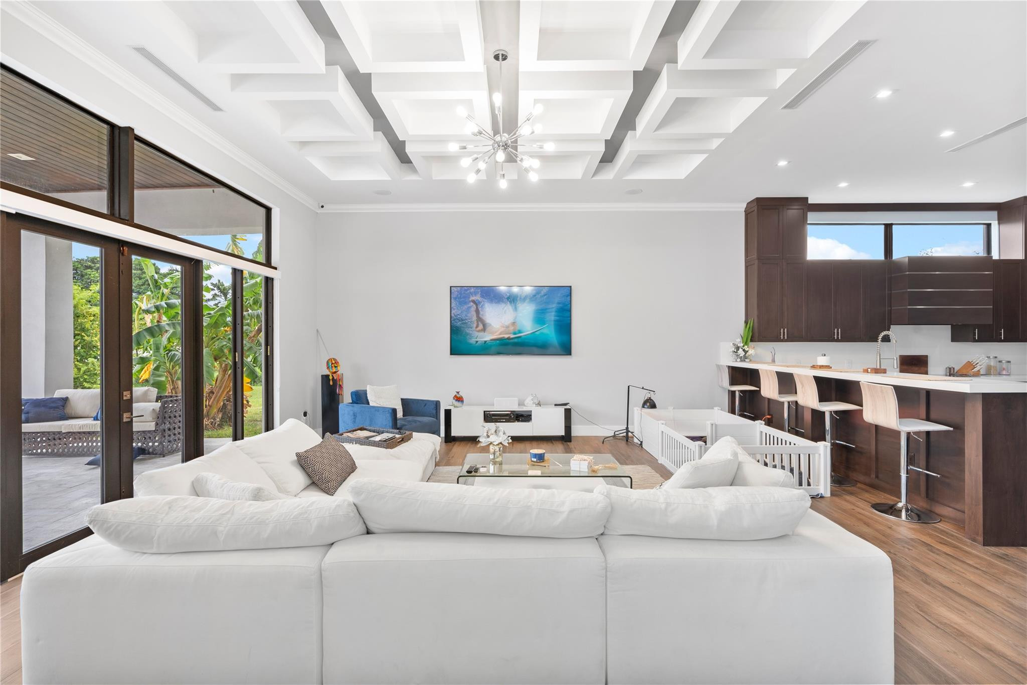 13605 Bella Ranch Lane Southwest Ranches, FL 33330 - Photo 28 of 81 a living room with furniture and a large window