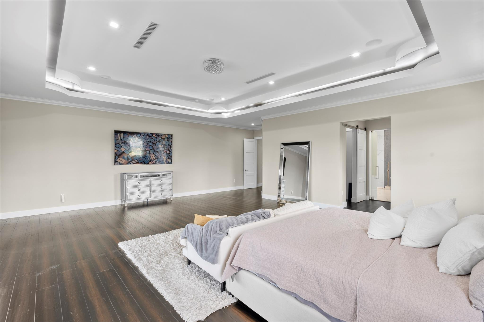 13605 Bella Ranch Lane Southwest Ranches, FL 33330 - Photo 57 of 81 a bedroom with a bed and a flat screen tv