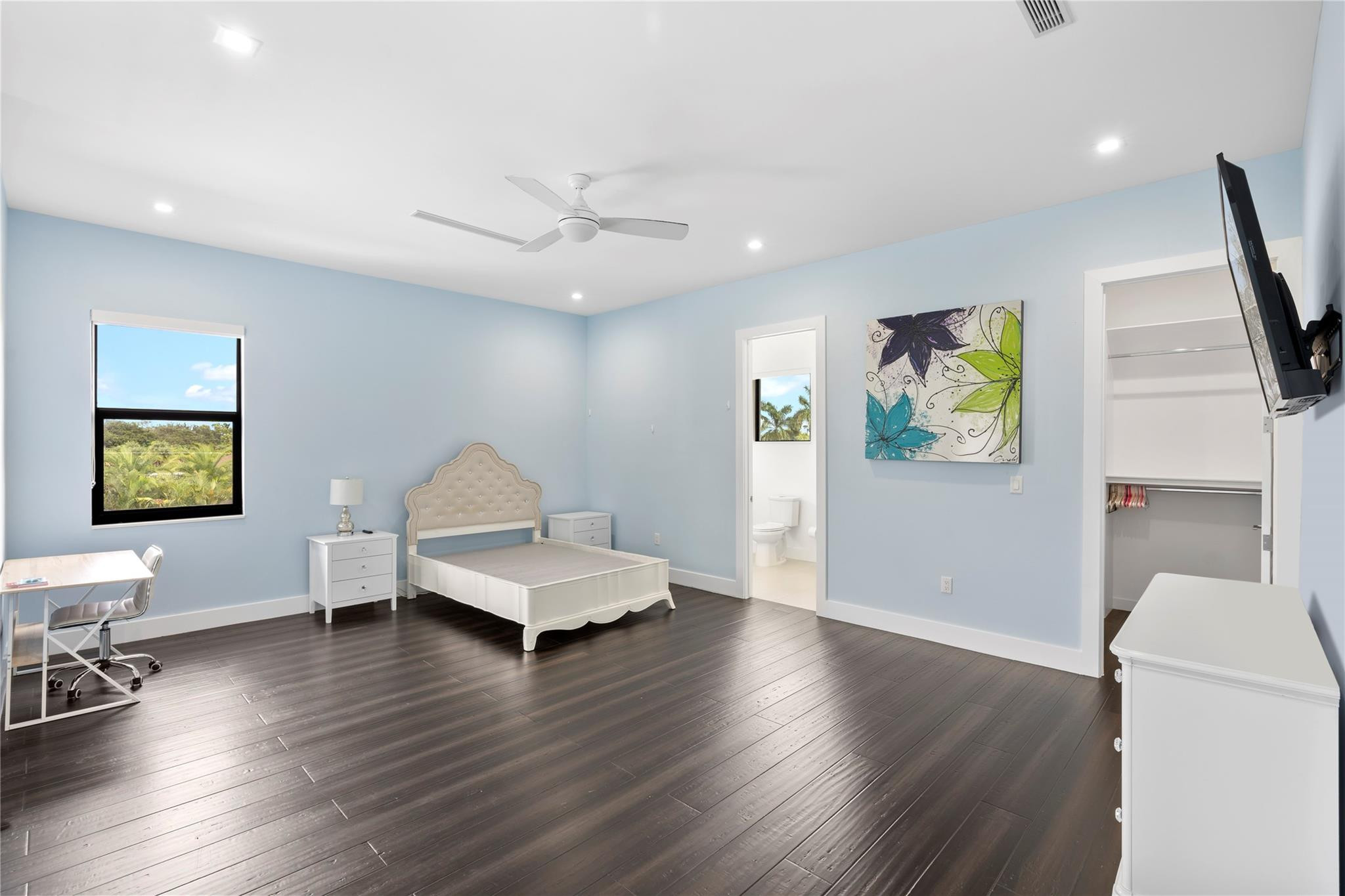 13605 Bella Ranch Lane Southwest Ranches, FL 33330 - Photo 70 of 81 a living room with furniture and a wooden floor