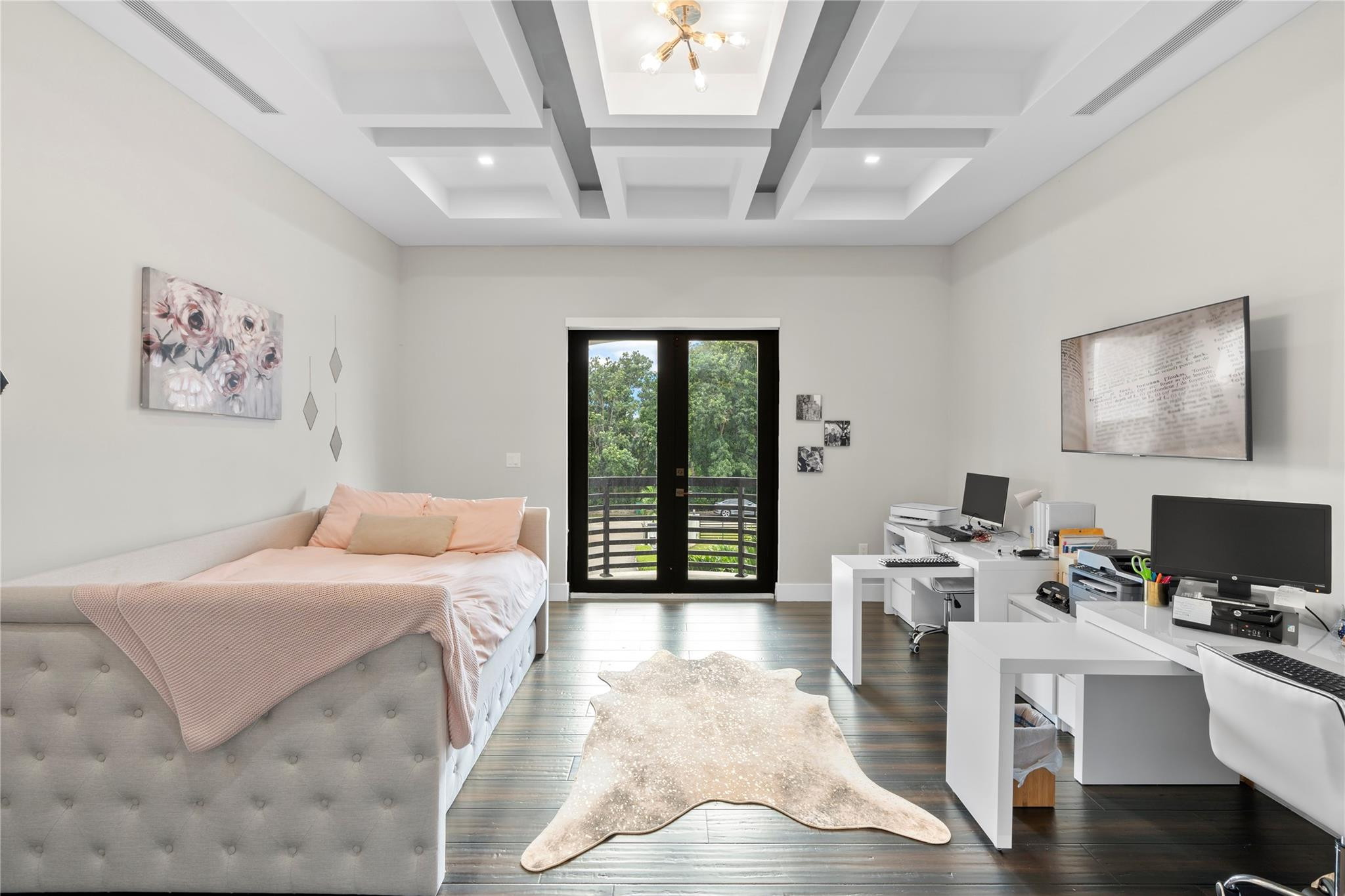 13605 Bella Ranch Lane Southwest Ranches, FL 33330 - Photo 74 of 81 a bedroom with a bed and a desk