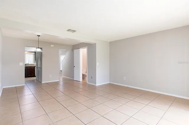 a view of a livingroom with an empty space