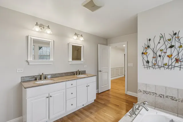 a view of a backyard with furniture