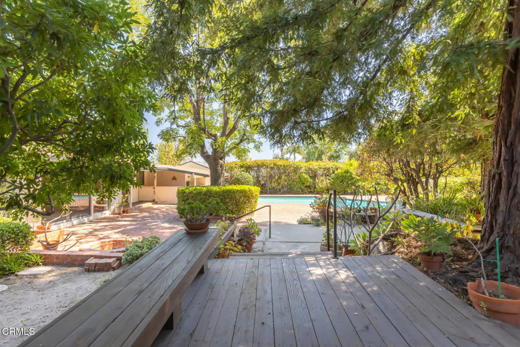 5029 Princess Anne Road La Canada Flintridge, CA 91011 - Photo 39 of 46 a view of balcony with wooden floor and outdoor space