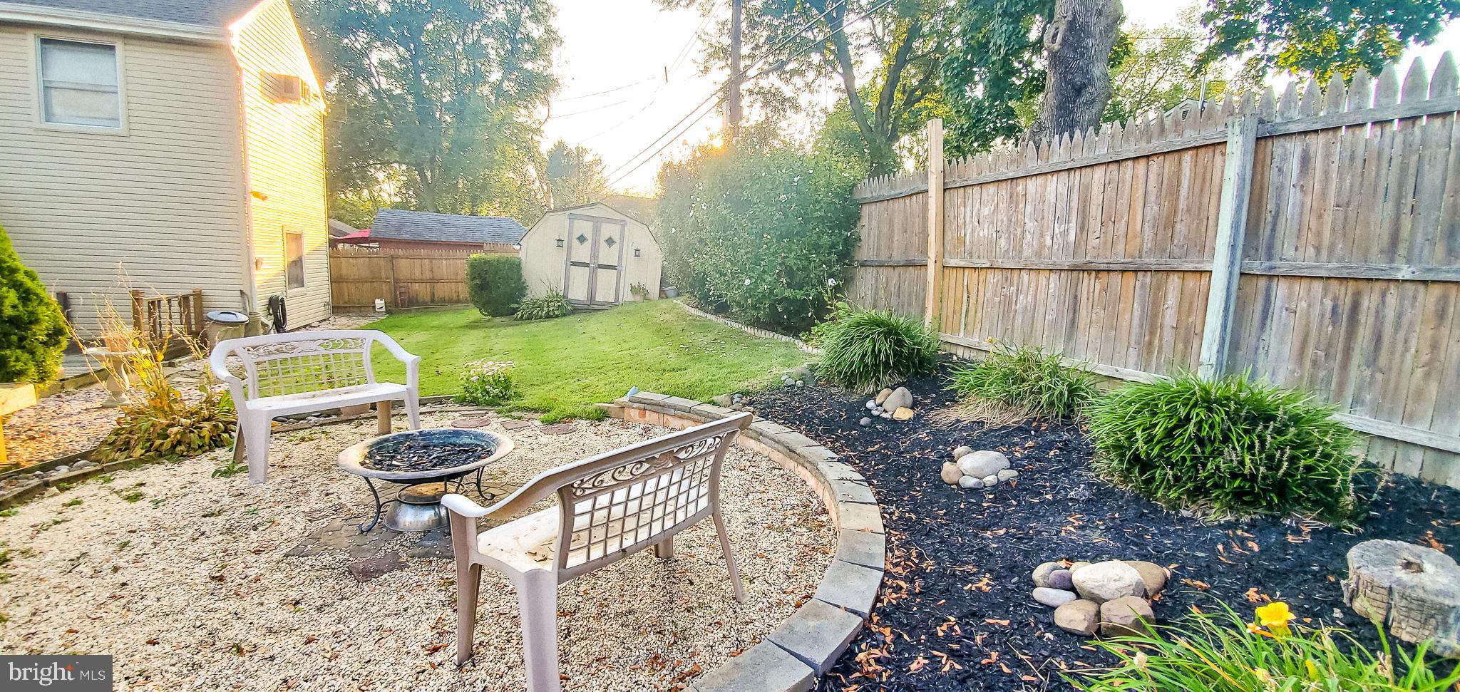 705 Auburn Road Fairless Hills, PA 19030 - Photo 11 of 39 Rear Back Yard Fire Pit Area View