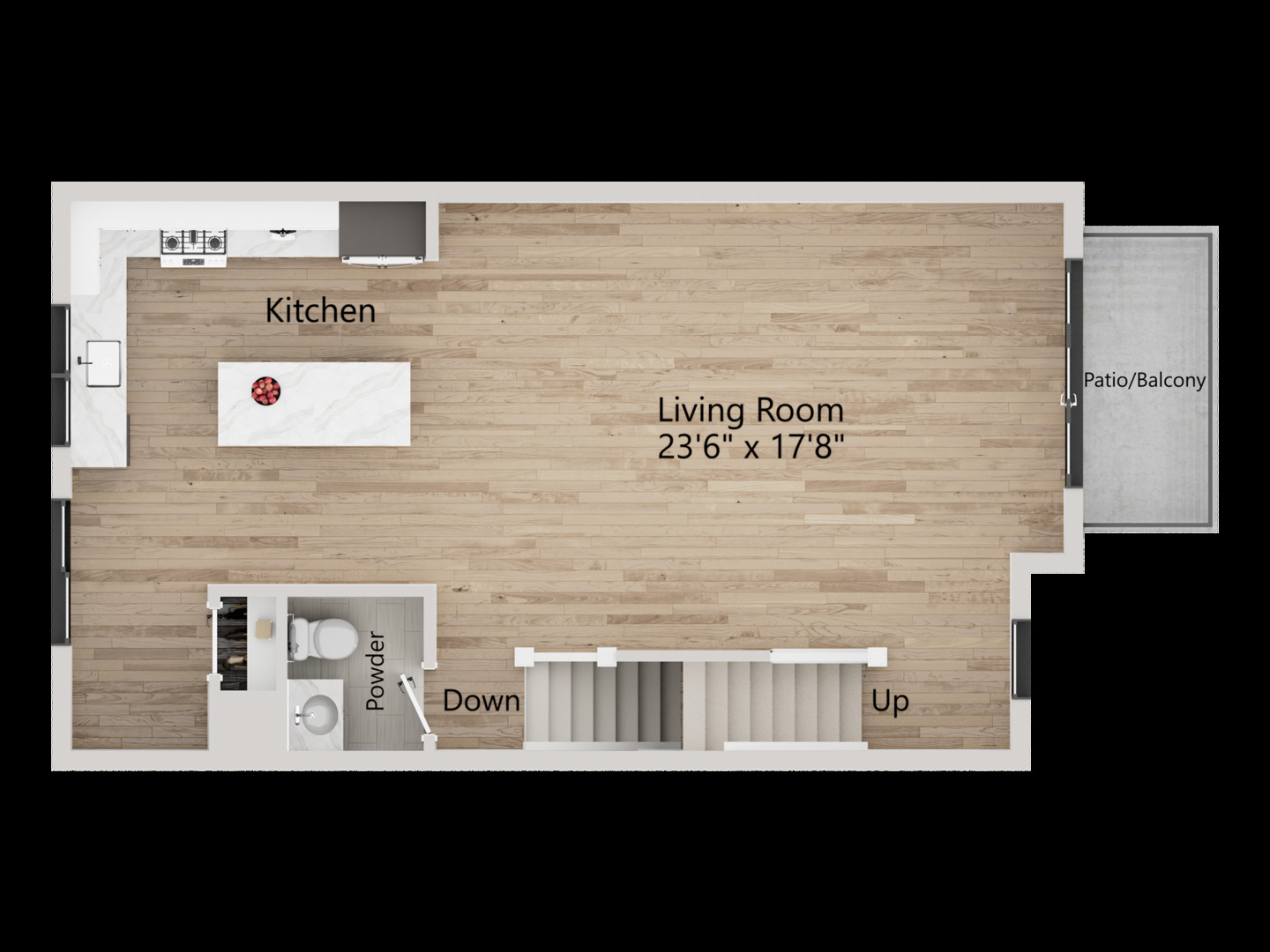 183 Pointe Drive, Unit 183 Northbrook, IL 60062 - Photo 4 of 15 a view of a brick wall with an empty room