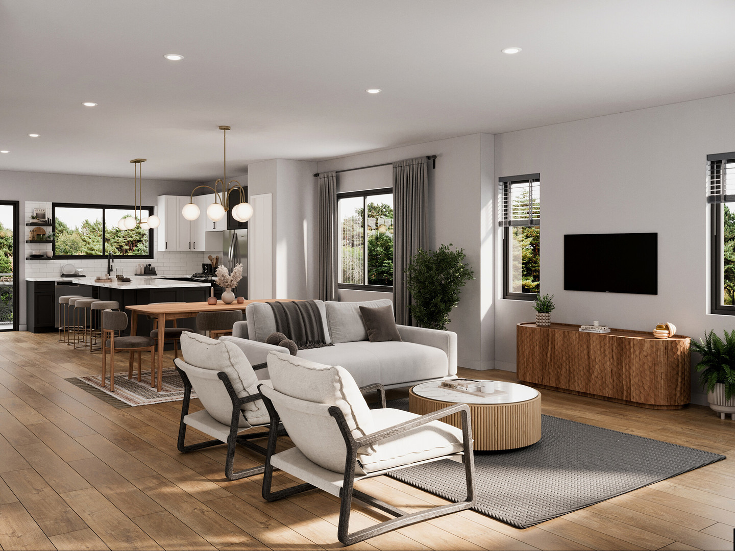 183 Pointe Drive, Unit 183 Northbrook, IL 60062 - Photo 7 of 15 a living room with furniture and a flat screen tv