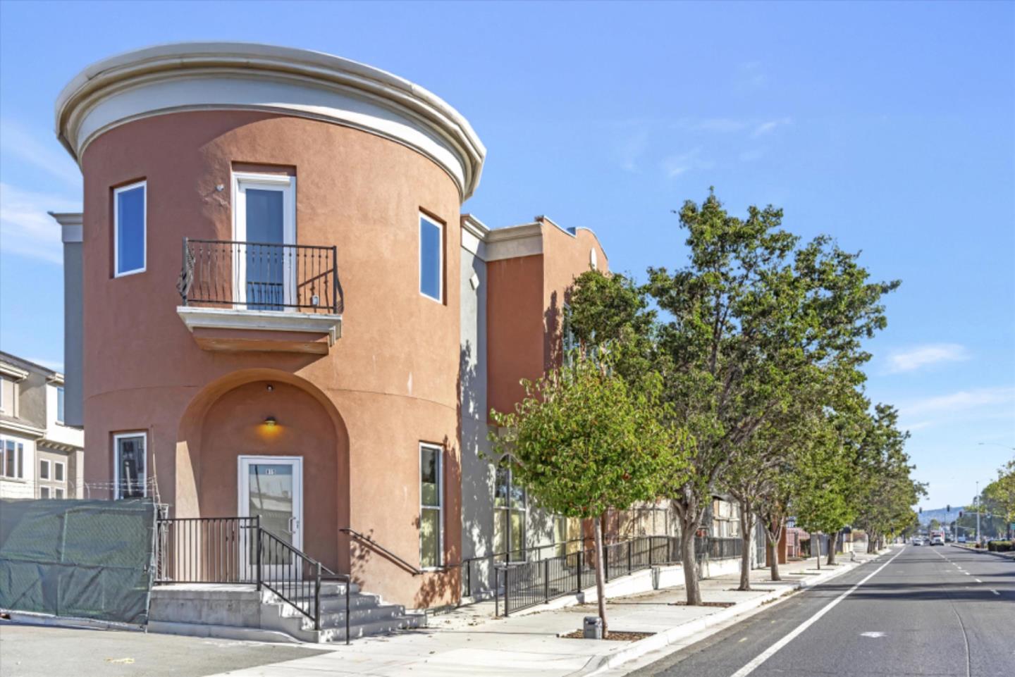 a front view of a building