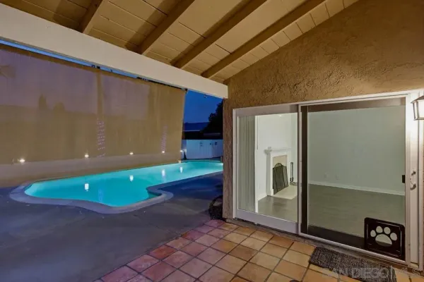 a view of outdoor space yard and swimming pool