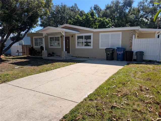 a view of a house with a patio