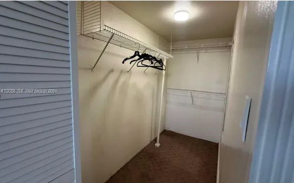 a view of a walk in closet