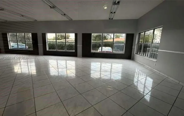 a living room with patio
