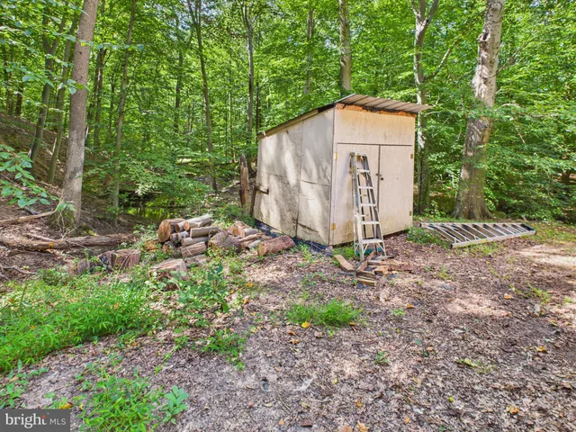 a house with trees in the background