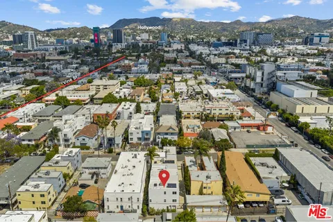 an aerial view of city