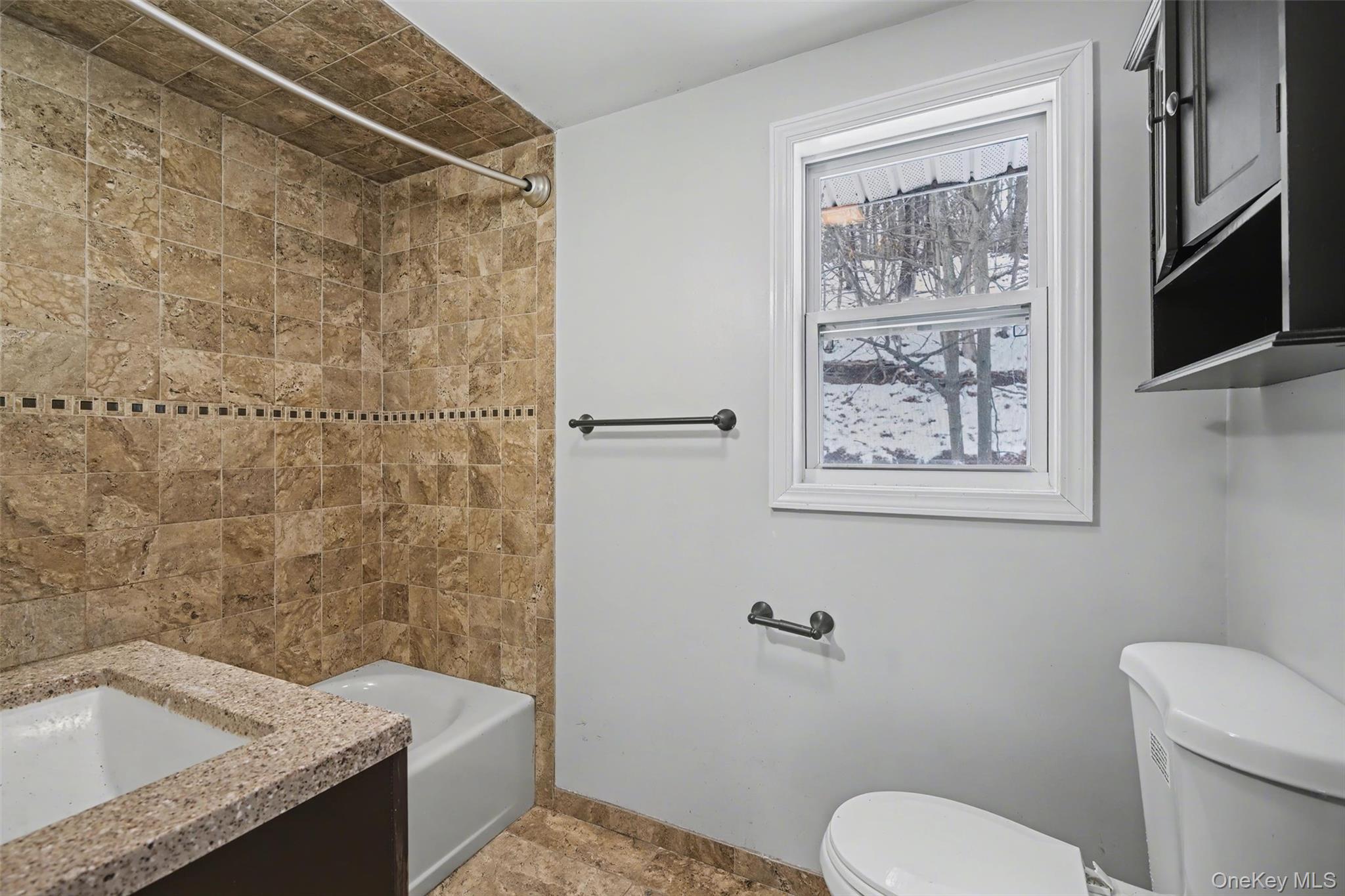 108 Pine Hill Road Chester, NY 10918 - Photo 28 of 37 a bathroom with a granite countertop sink toilet and shower