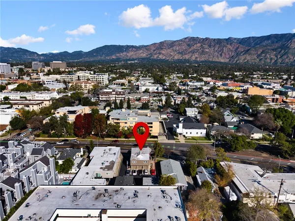 an aerial view of a city