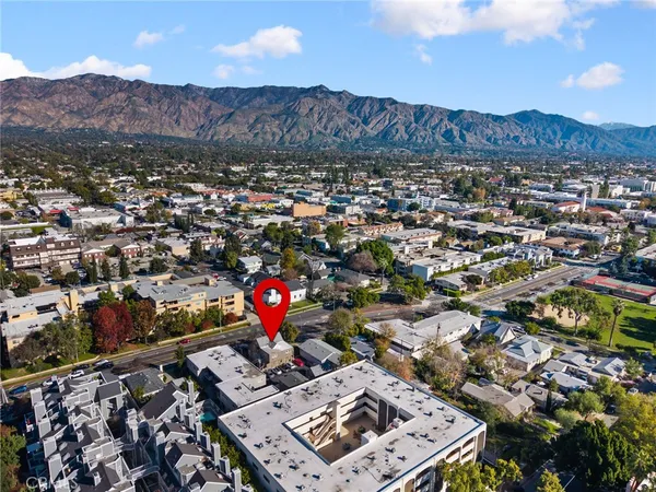 an aerial view of city