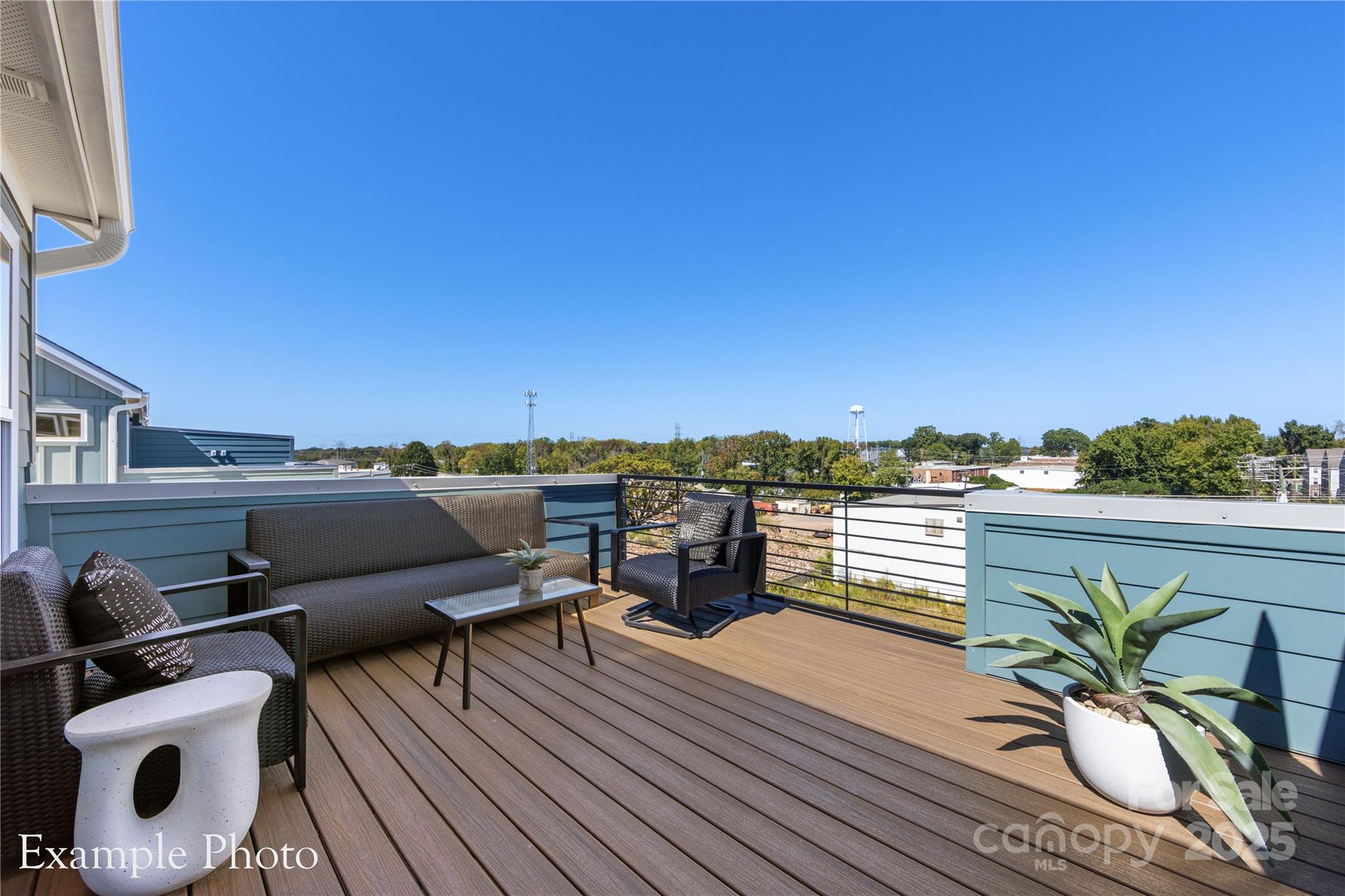 548 Rountree Road, Unit 9 Charlotte, NC 28217 - Photo 35 of 36 a view of roof deck with seating area and potted plants