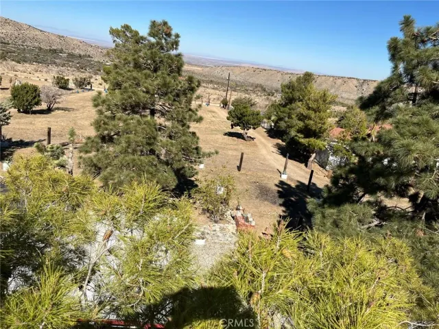 a view of a lake with mountains in the background