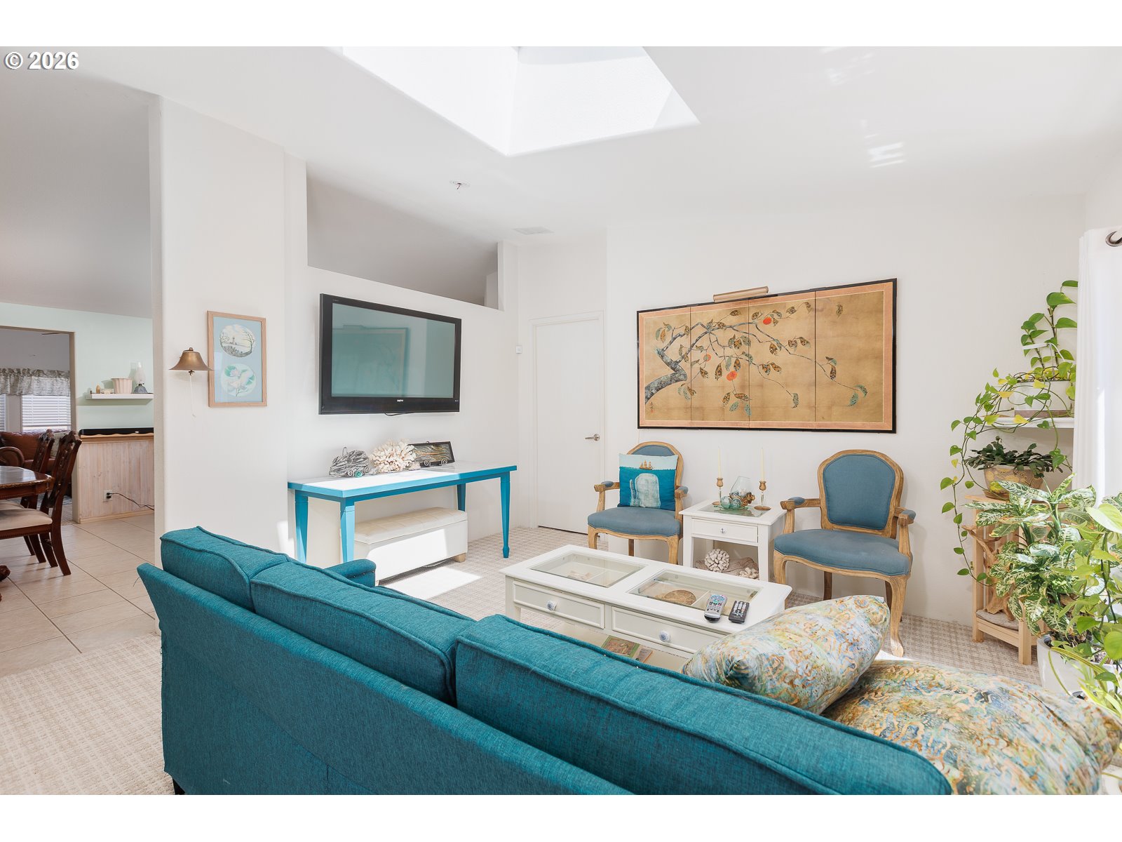 2018 Northwest Oceanic Loop Waldport, OR 97394 - Photo 6 of 35 a living room with furniture and a flat screen tv