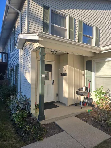 a view of a building with a outdoor space