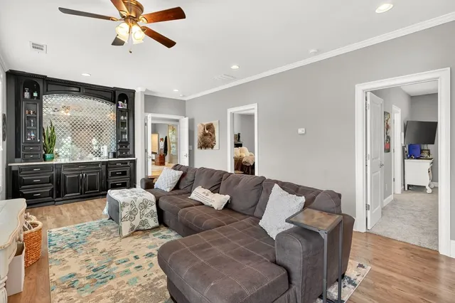a bathroom with a shower and toilet