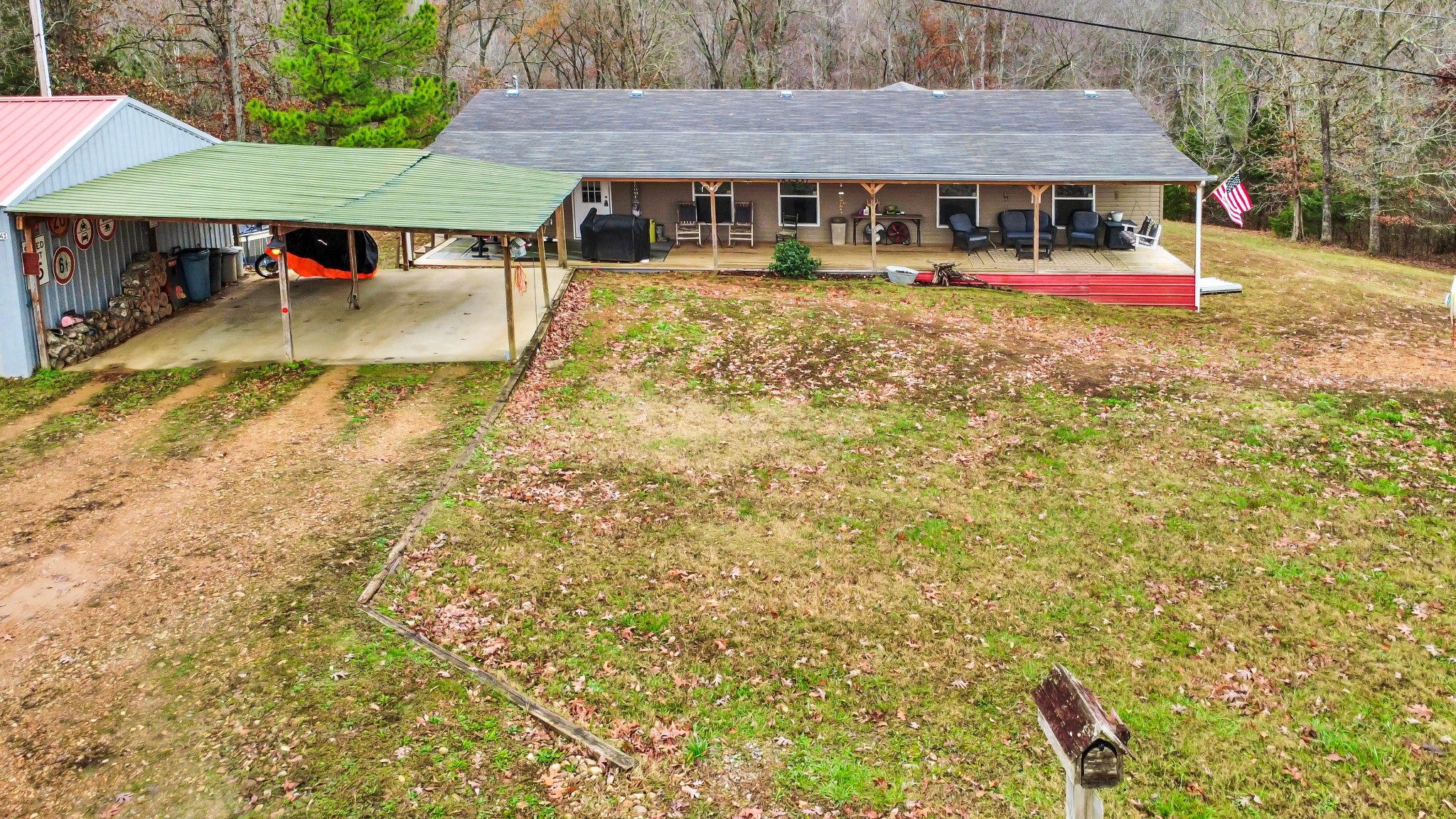 124 Old Lafayette Road Big Rock, TN 37023 - Photo 2 of 62 an aerial view of a house with swimming pool