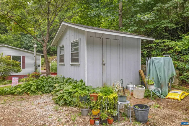 a view of a wooden floor with a yard
