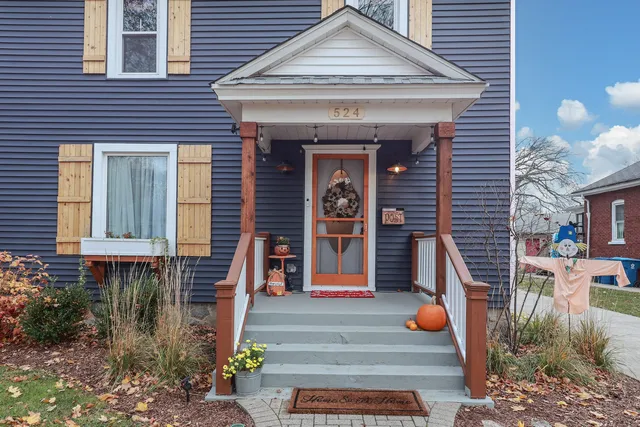 a front view of a house