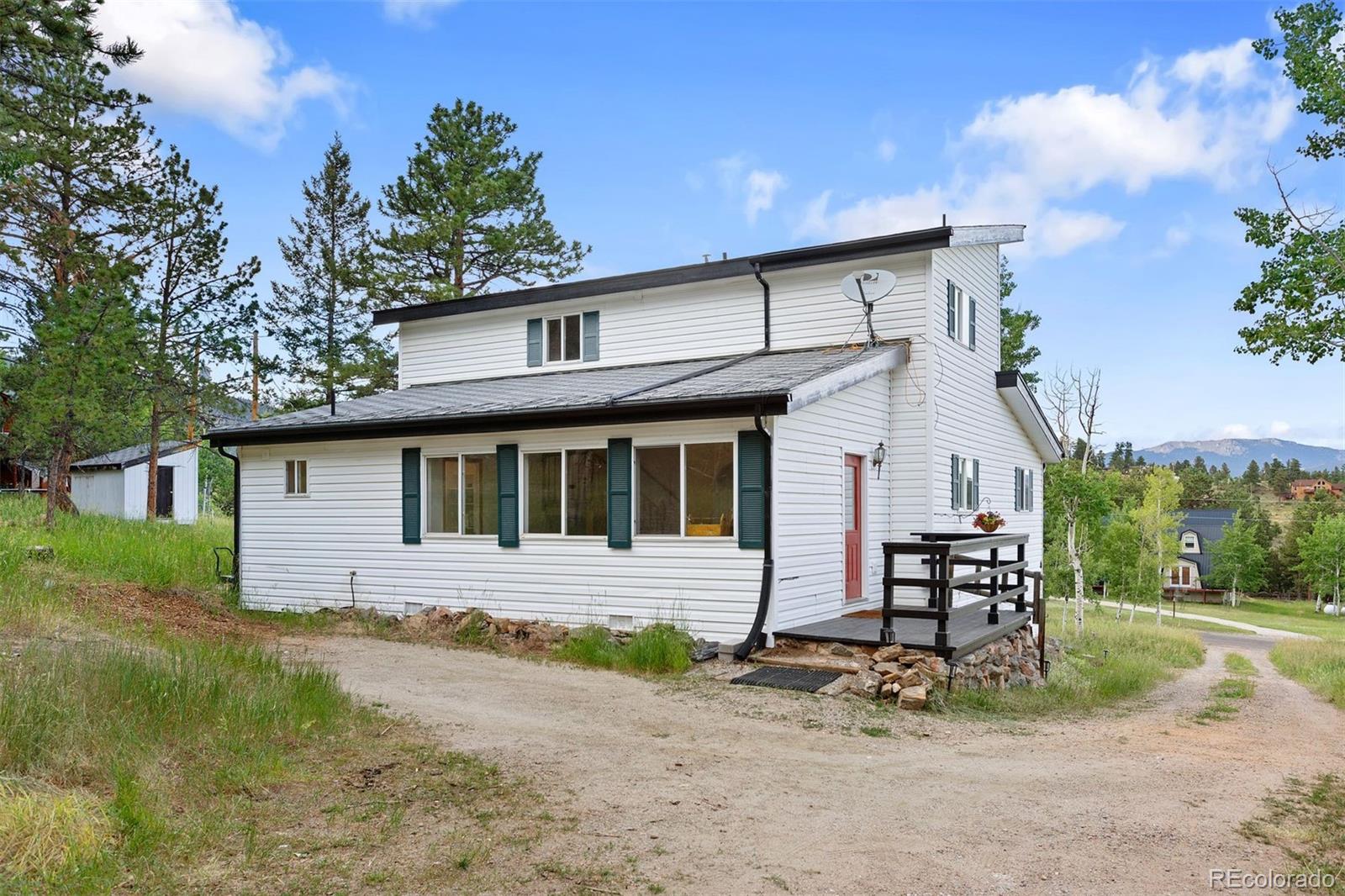 616 South Pine Drive Bailey, CO 80421 - Photo 37 of 50 front view of a house with a yard