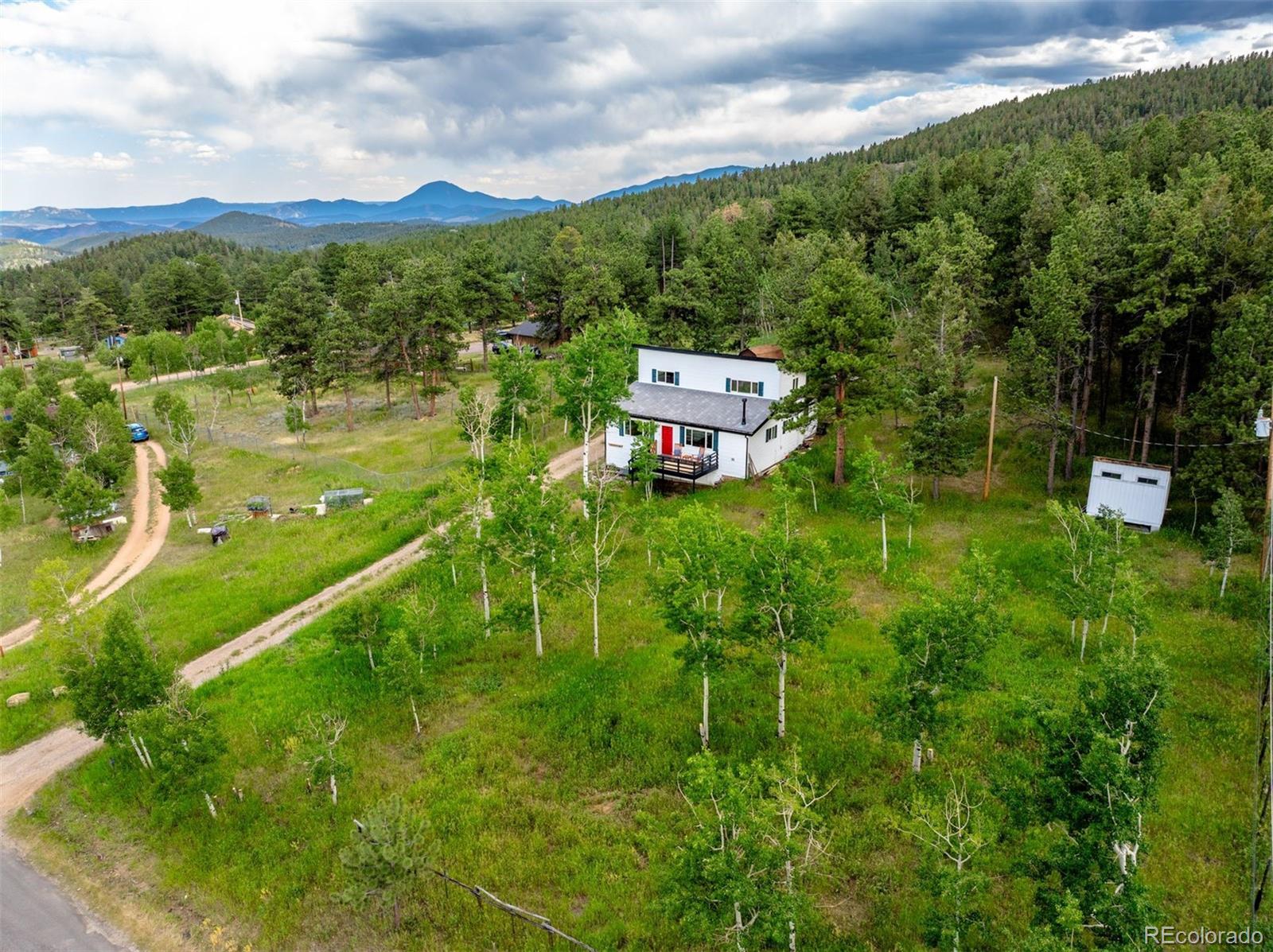 616 South Pine Drive Bailey, CO 80421 - Photo 39 of 50 a view of a garden with a lake