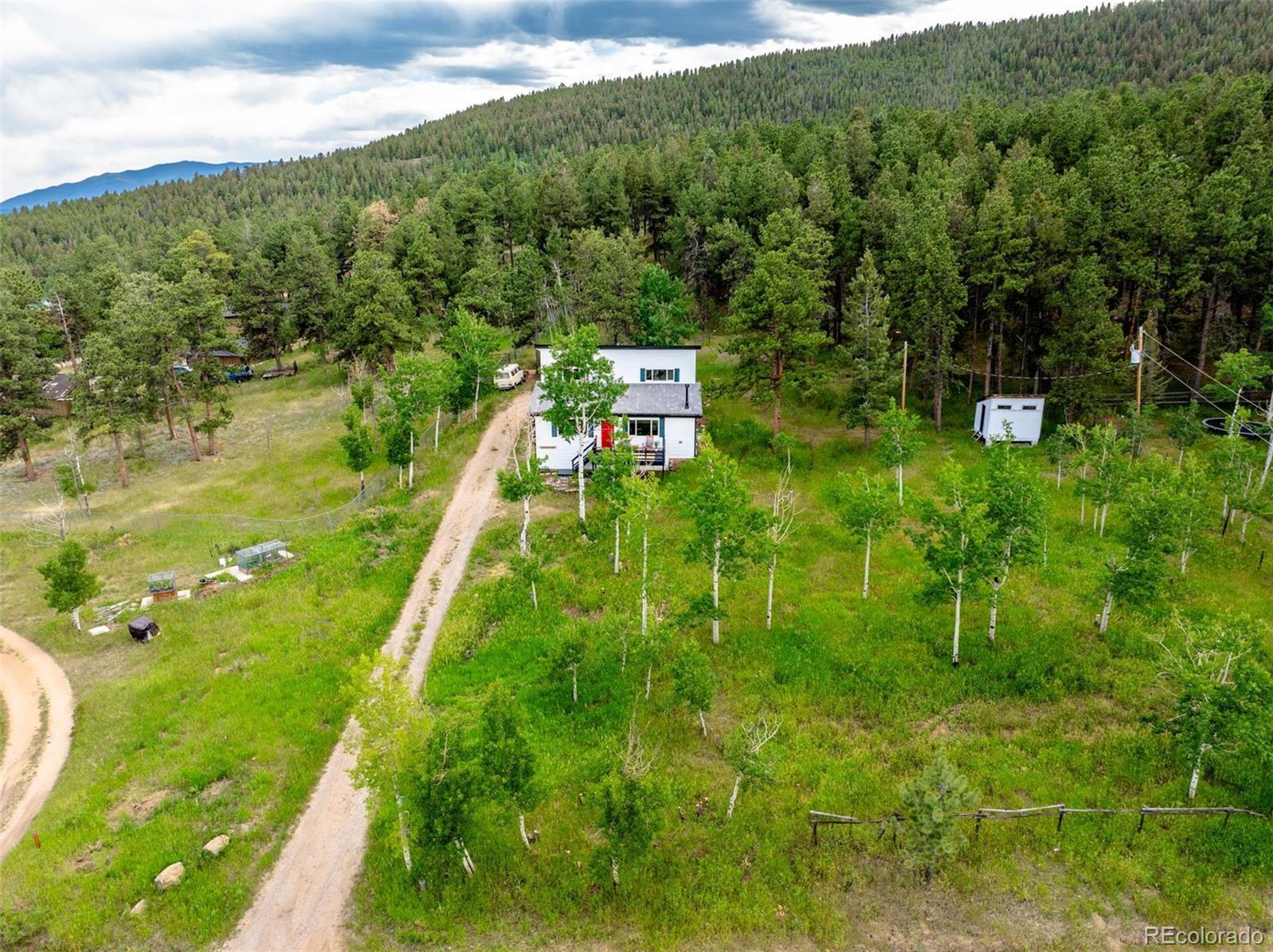 616 South Pine Drive Bailey, CO 80421 - Photo 40 of 50 a aerial view of residential houses with outdoor space and trees
