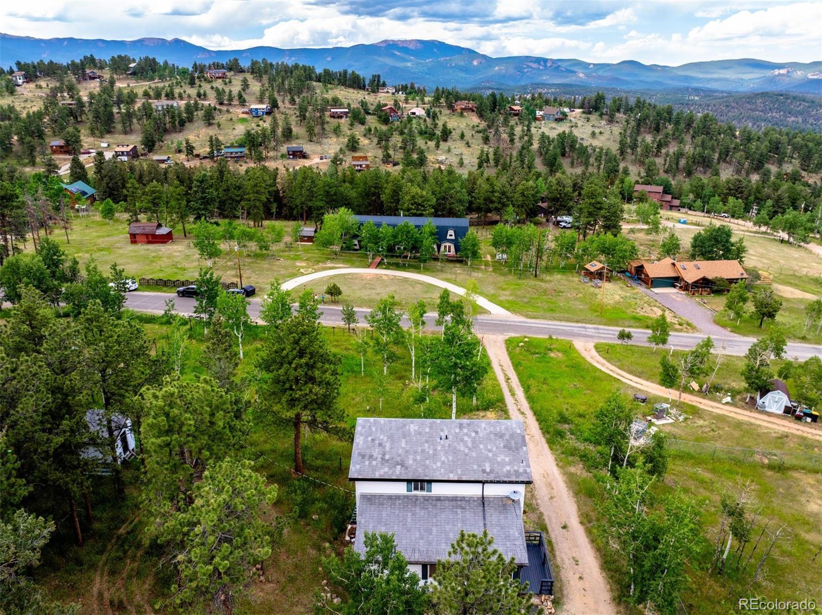 616 South Pine Drive Bailey, CO 80421 - Photo 45 of 50 an aerial view of residential houses with outdoor space and city view