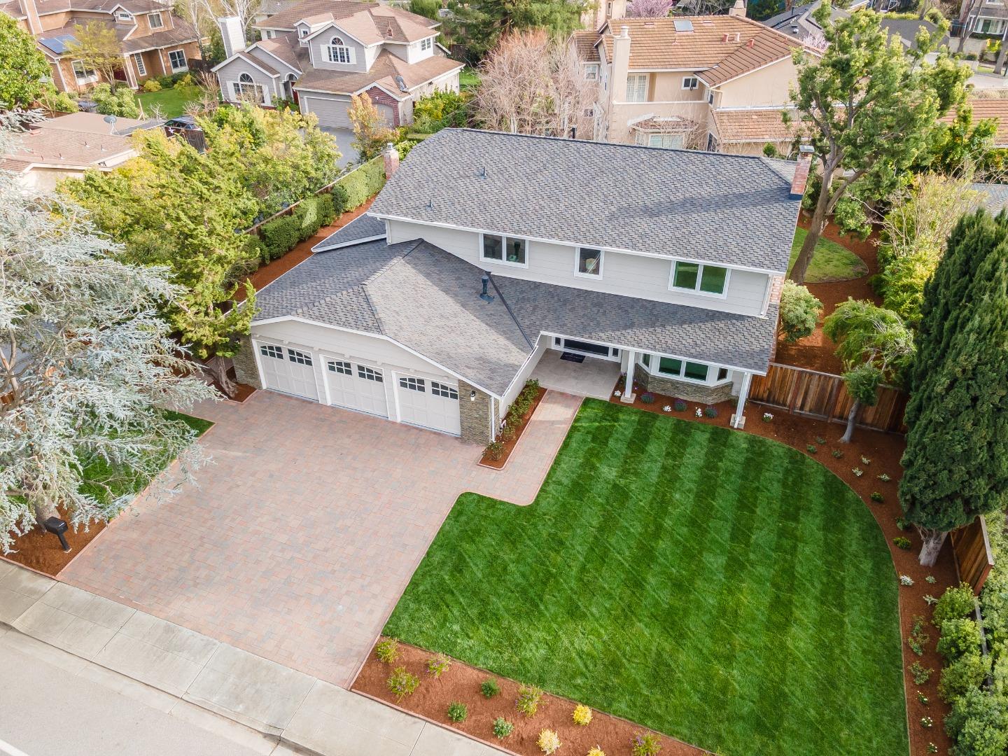 389 Bryant Avenue Mountain View, CA 94040 - Photo 3 of 61 an aerial view of a house with a garden and a yard