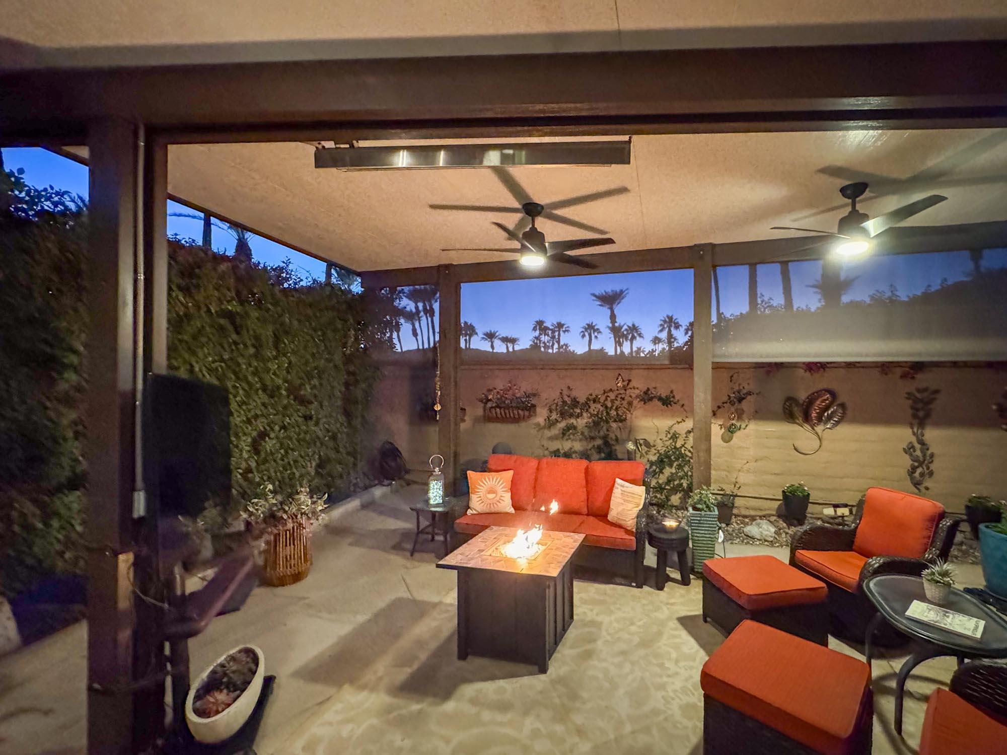 80394 Ave 48, Unit 94 Indio, CA 92201 - Photo 23 of 24 a outdoor space with the couches and a potted plant