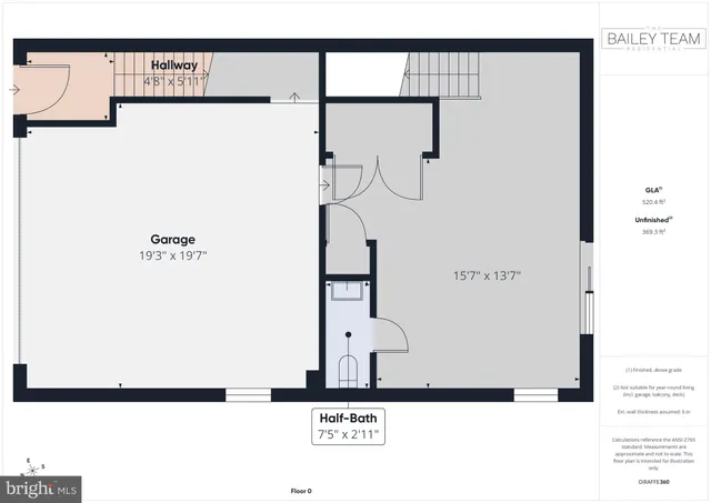 a picture of a bench in a white building