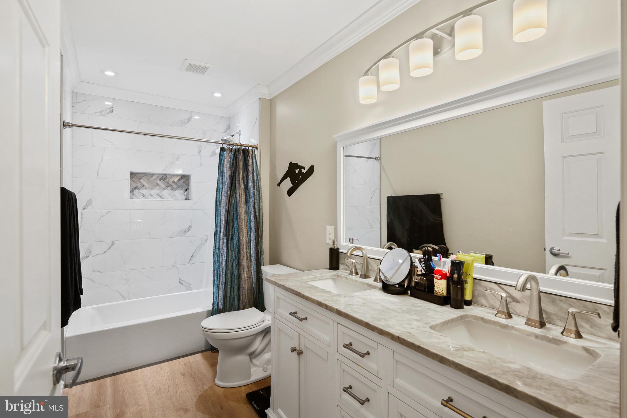 413 Ronsdale Road Sykesville, MD 21784 - Photo 29 of 46 Updated Hallway Bath with double sink vanity