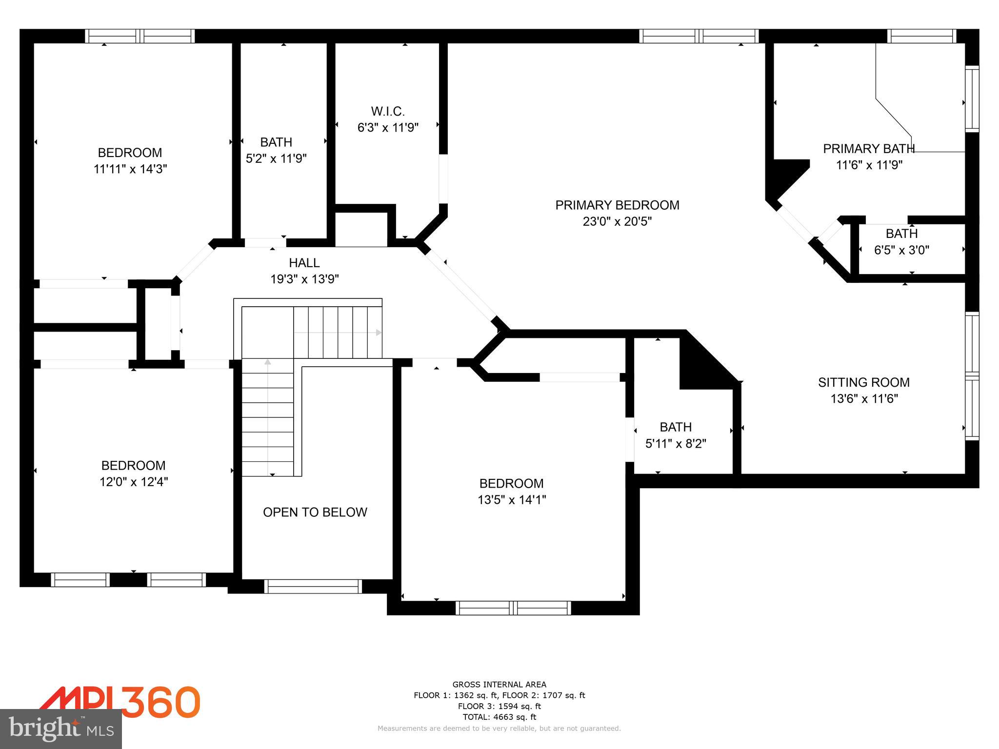 413 Ronsdale Road Sykesville, MD 21784 - Photo 45 of 46 Upper level floorplan