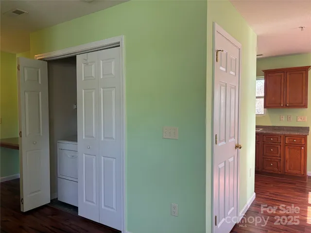 a view of front door with hallway