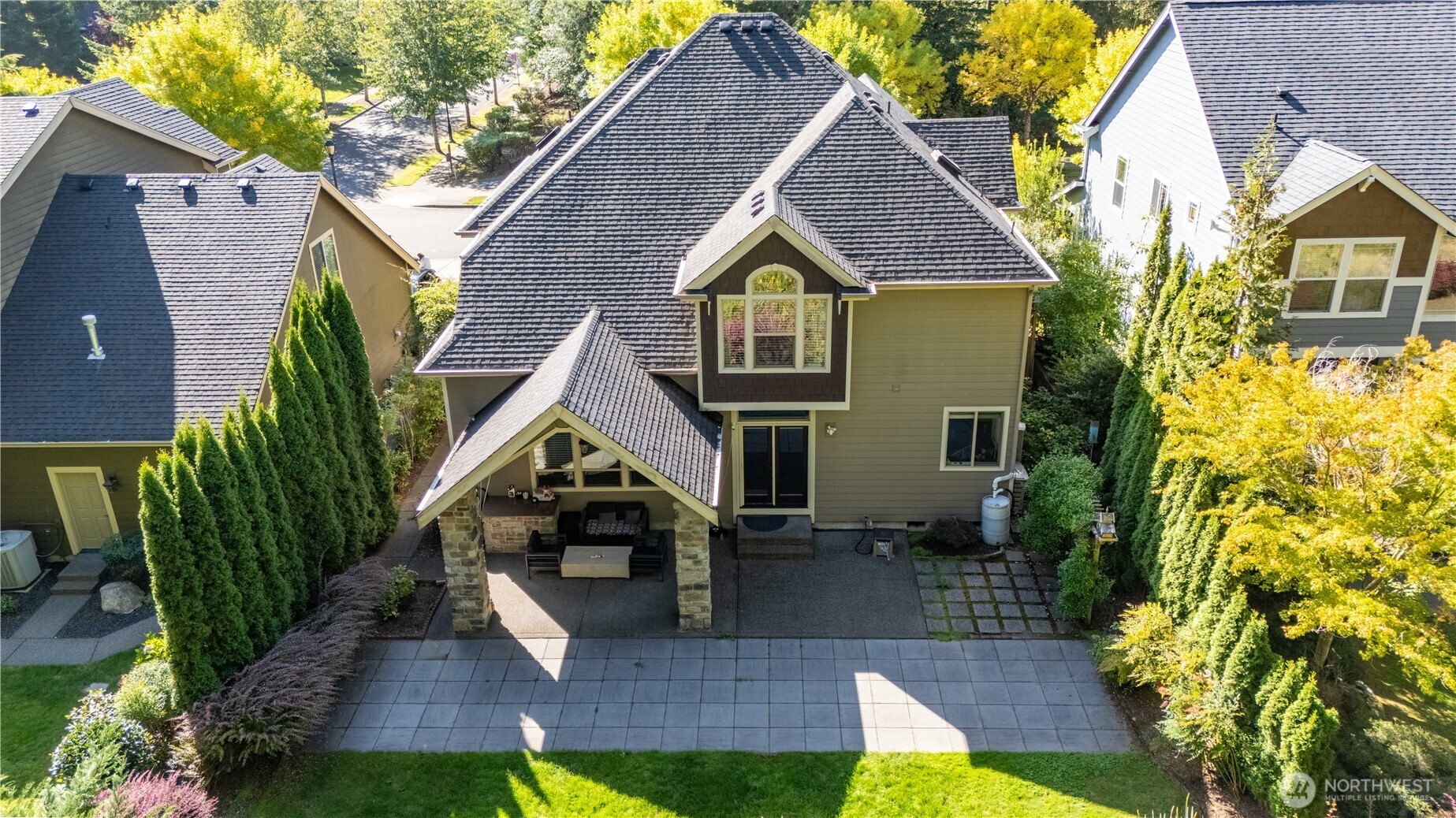3930 Cameron Drive Northeast Lacey, WA 98516 - Photo 38 of 40 a aerial view of house with yard and entertaining space