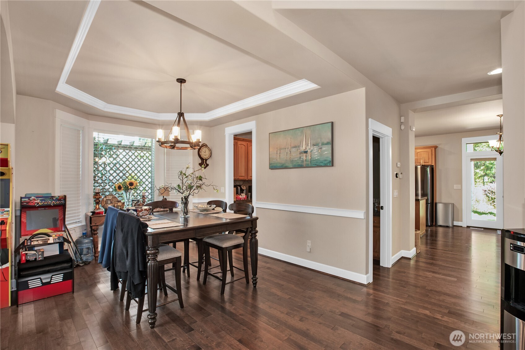 3930 Cameron Drive Northeast Lacey, WA 98516 - Photo 10 of 40 a view of a dining room with furniture window and wooden floor