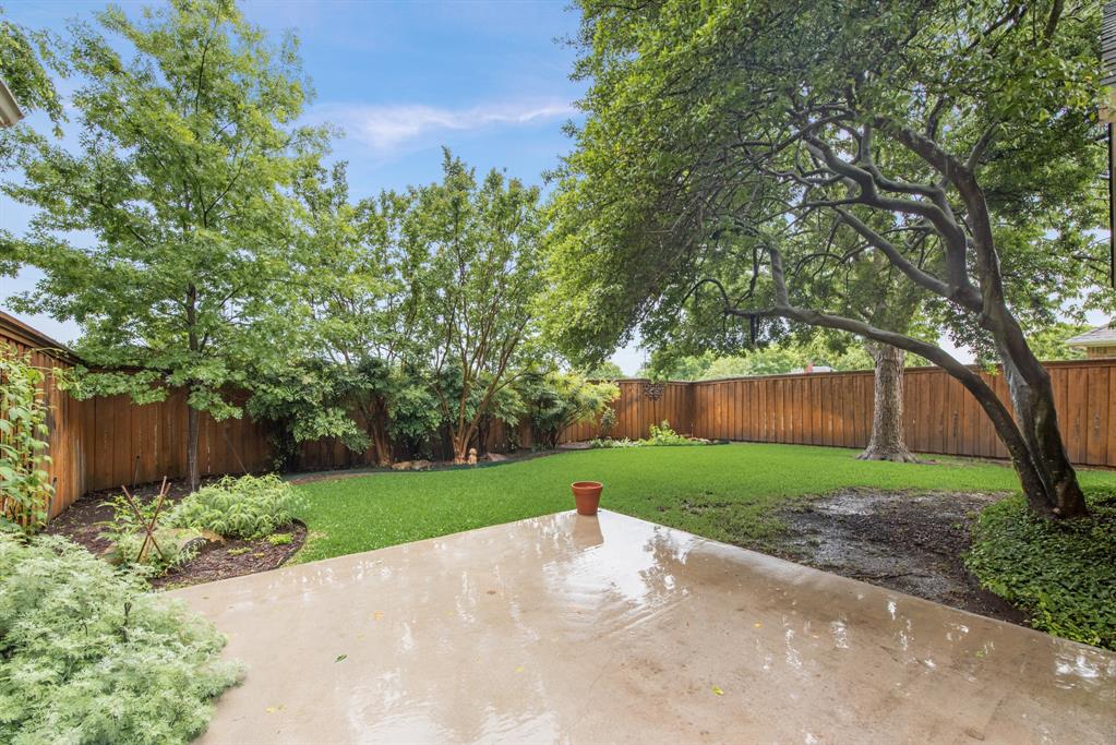 907 Sunpoint Circle Rockwall, TX 75087 - Photo 35 of 37 a view of a yard with plants and a trees