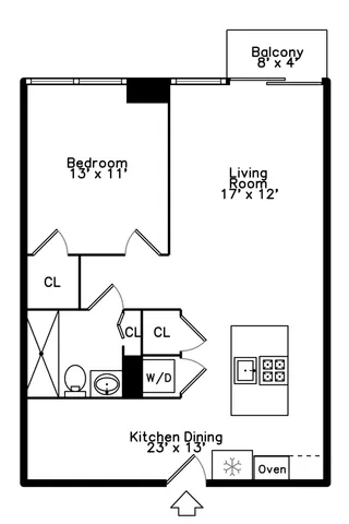 $2,750 | 653 North Kingsbury Street, Unit 2308, Chicago, IL 60654