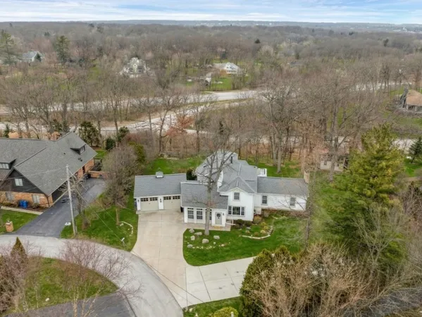 an aerial view of multiple house
