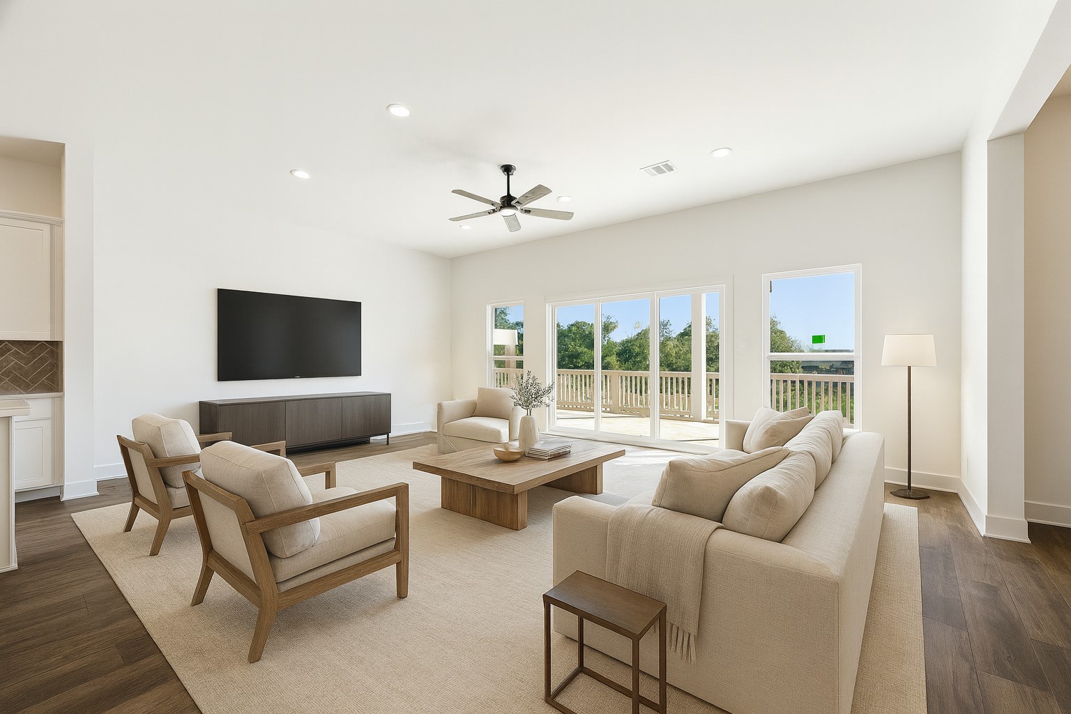 3845 Water Street Dickinson, TX 77539 - Photo 4 of 38 Luxury vinyl plank flooring throughout the entire main living area. The photo has been virtually enhanced.