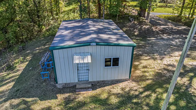 a backyard of a house