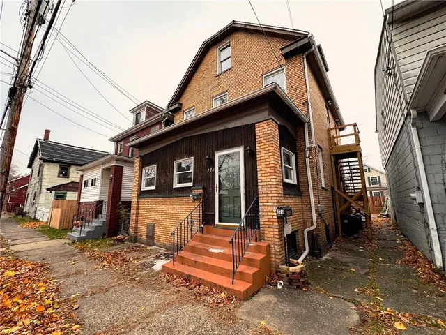 a front view of a house