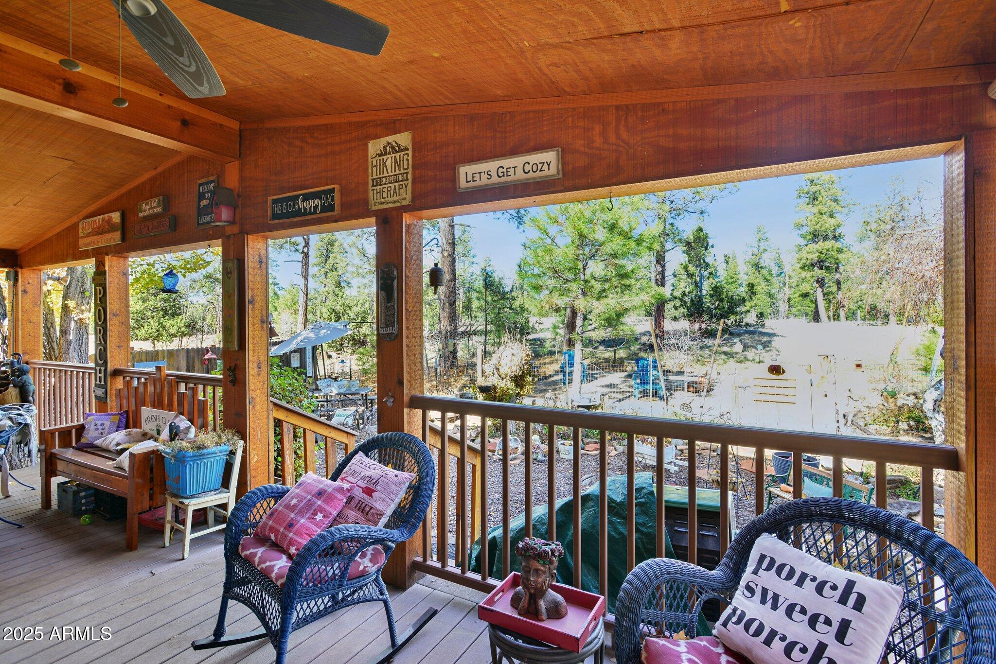1220 Caribou Road Munds Park, AZ 86017 - Photo 34 of 42 a view of a porch with furniture