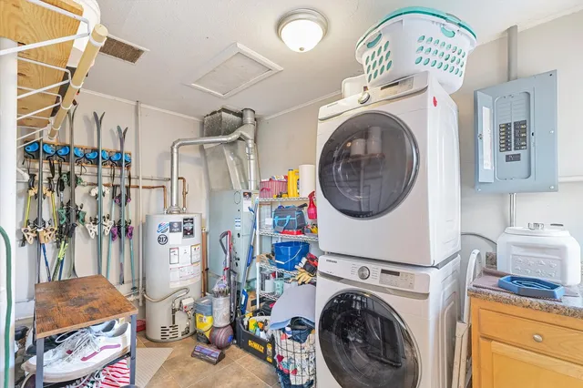 a view of a storage and utility room