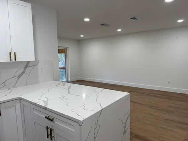 a view of kitchen island